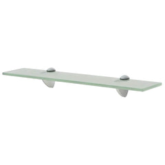 vidaXL Floating Shelf | Set of 2 | Frosted | Tempered safety glass, Zinc alloy 2