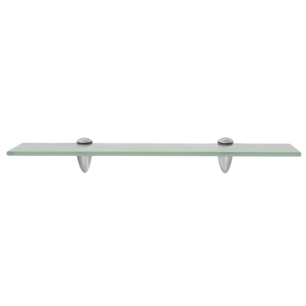vidaXL Floating Shelf | Set of 2 | Frosted | Tempered safety glass, Zinc alloy 3