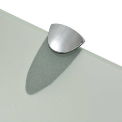vidaXL Floating Shelf | Set of 2 | Frosted | Tempered safety glass, Zinc alloy 5
