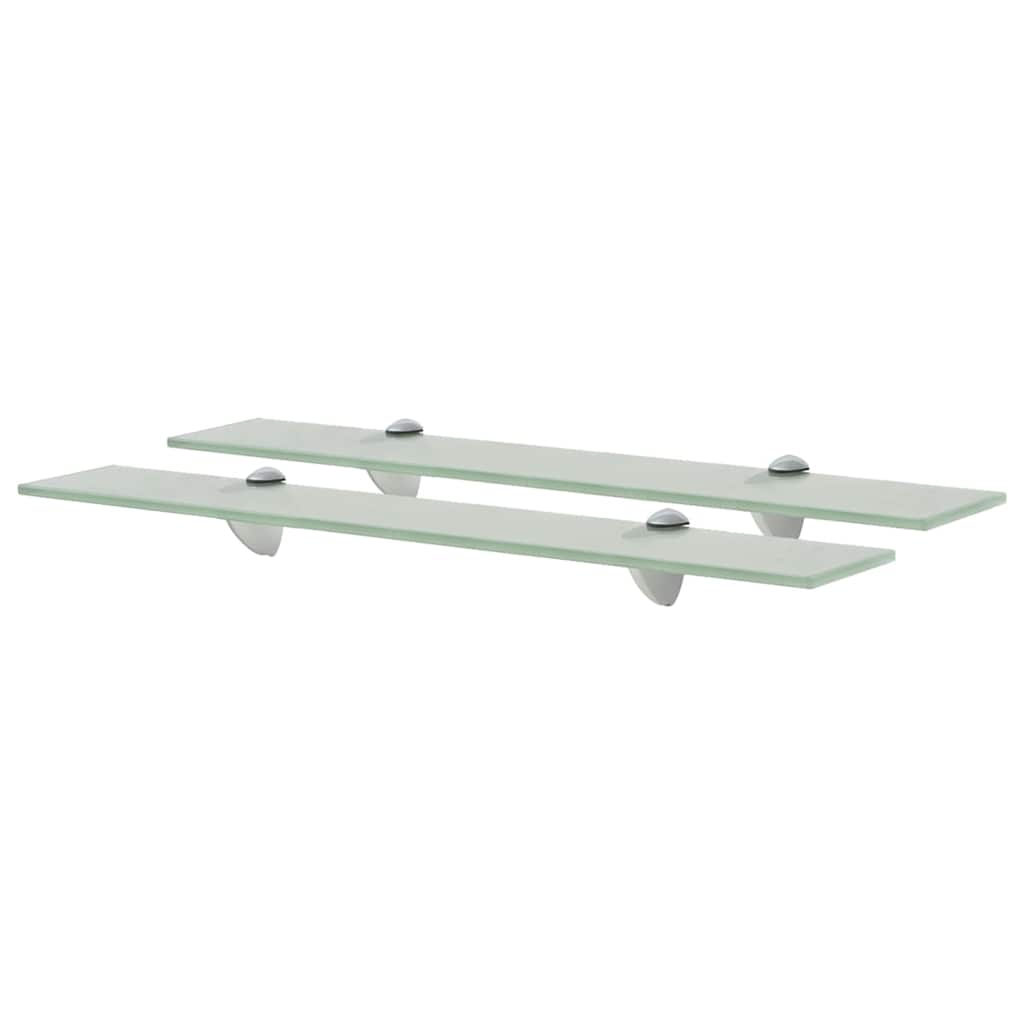 vidaXL Floating Shelf | Set of 2 | Frosted | Tempered safety glass | 60x20cm 1