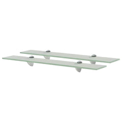 vidaXL Floating Shelf | Set of 2 | Frosted | Tempered safety glass | 60x20cm 1