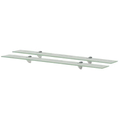 vidaXL Floating Shelves Glass 8 mm 2 White