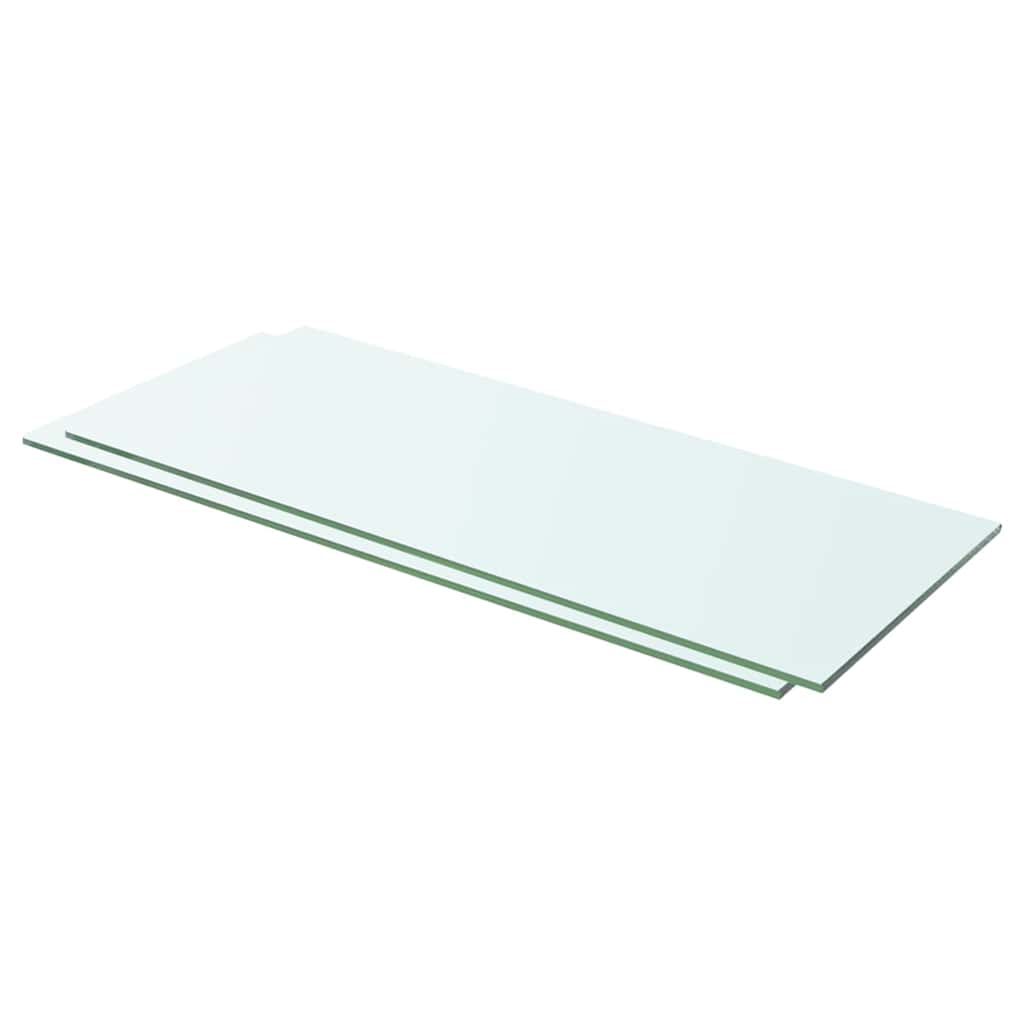 vidaXL Glass Panel | Set of 2 | Clear | Tempered Glass | 60x20 cm | Durable 1