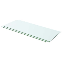 vidaXL Glass Panel | Set of 2 | Clear | Tempered Glass | 60x20 cm | Durable 1