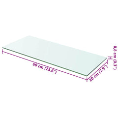 vidaXL Glass Panel | Set of 2 | Clear | Tempered Glass | 60x20 cm | Durable 4