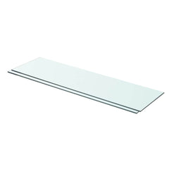 vidaXL Glass Panel | Set of 2 | Clear | Tempered Glass | 70x20 cm | Glass Shelf 1