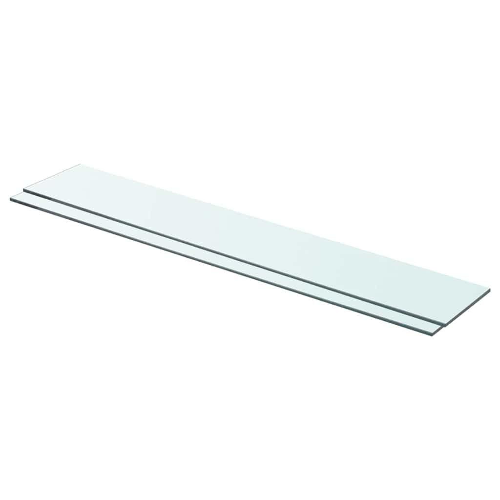 vidaXL Glass Panel | Set of 2 | Clear | Tempered Glass | 80 x 12 cm 1