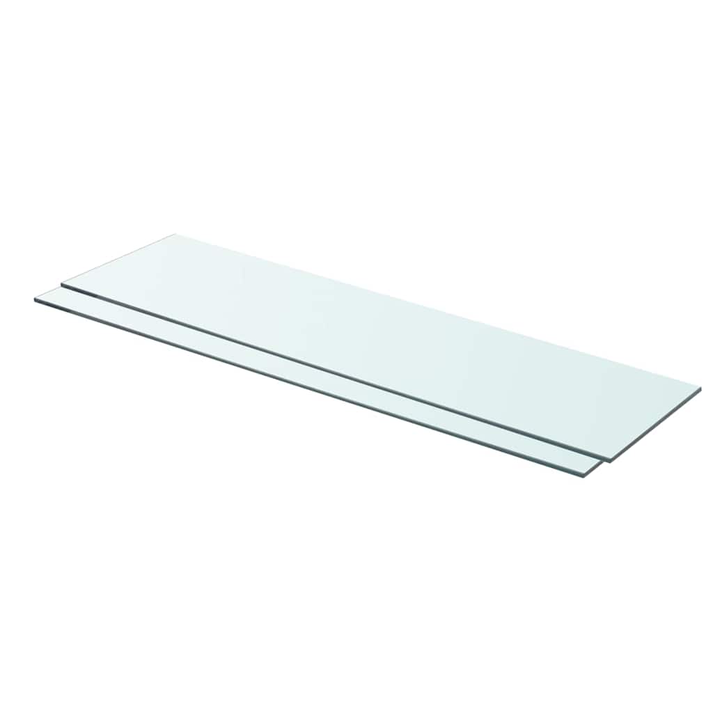 vidaXL Glass Panel | Set of 2 | Clear | Tempered Glass | 80x20 cm | Durable 1