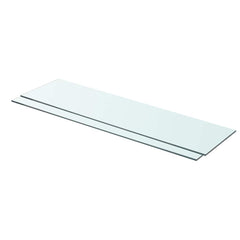 vidaXL Glass Panel | Set of 2 | Clear | Tempered Glass | 80x20 cm | Durable 1