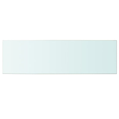 Shelves 2 pcs Panel Glass Clear 100x30 cm