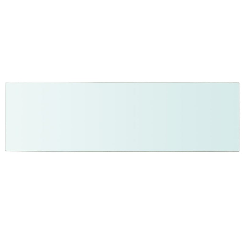 Shelves 2 pcs Panel Glass Clear 100x30 cm