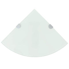 vidaXL Corner Shelf | Set of 2 | White | Tempered safety glass | 35x35 cm 1