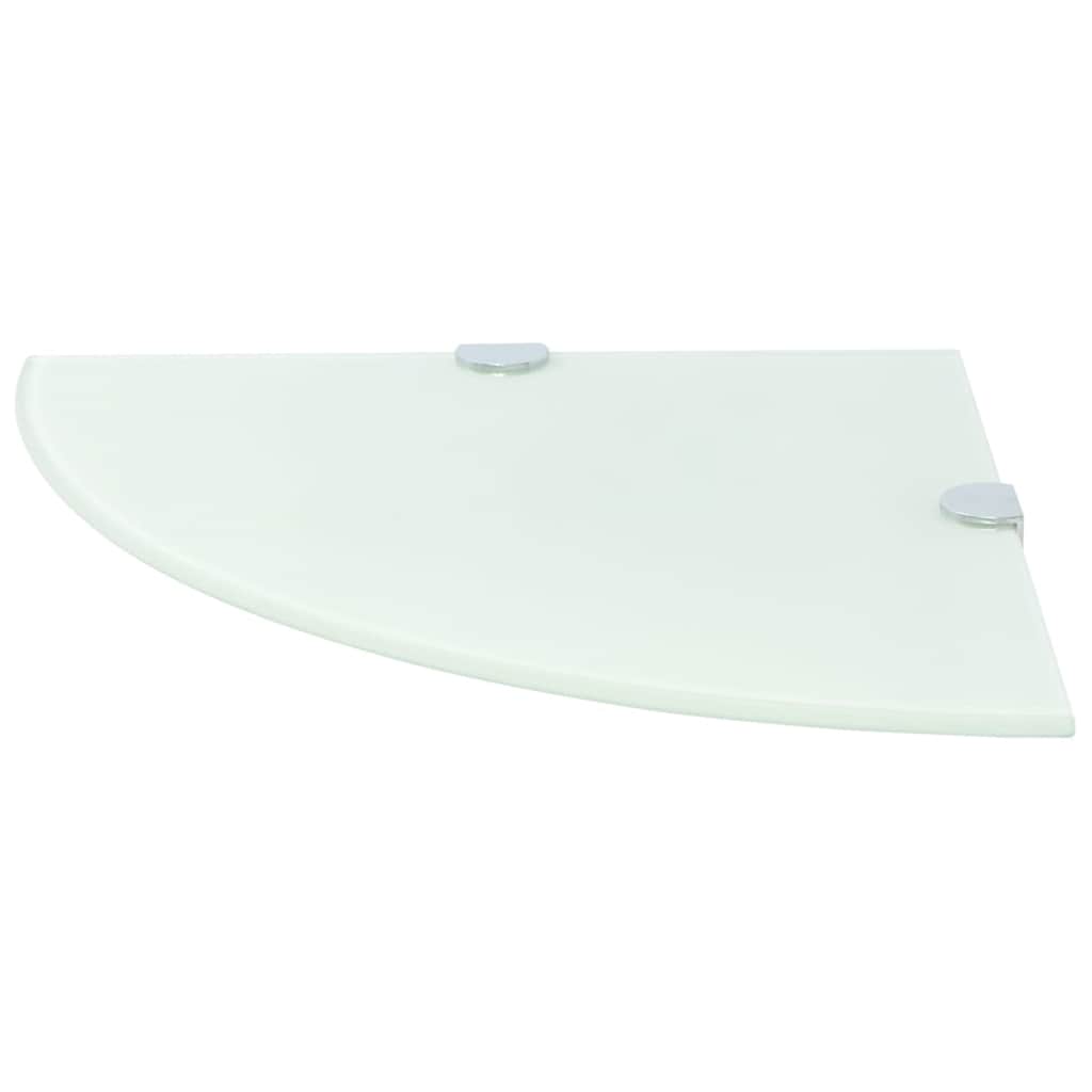 vidaXL Corner Shelf | Set of 2 | White | Tempered safety glass | 35x35 cm 3