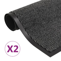 vidaXL Door Mat | Set of 2 | Anthracite | Polypropylene | 40x60 cm | Non-slip 1