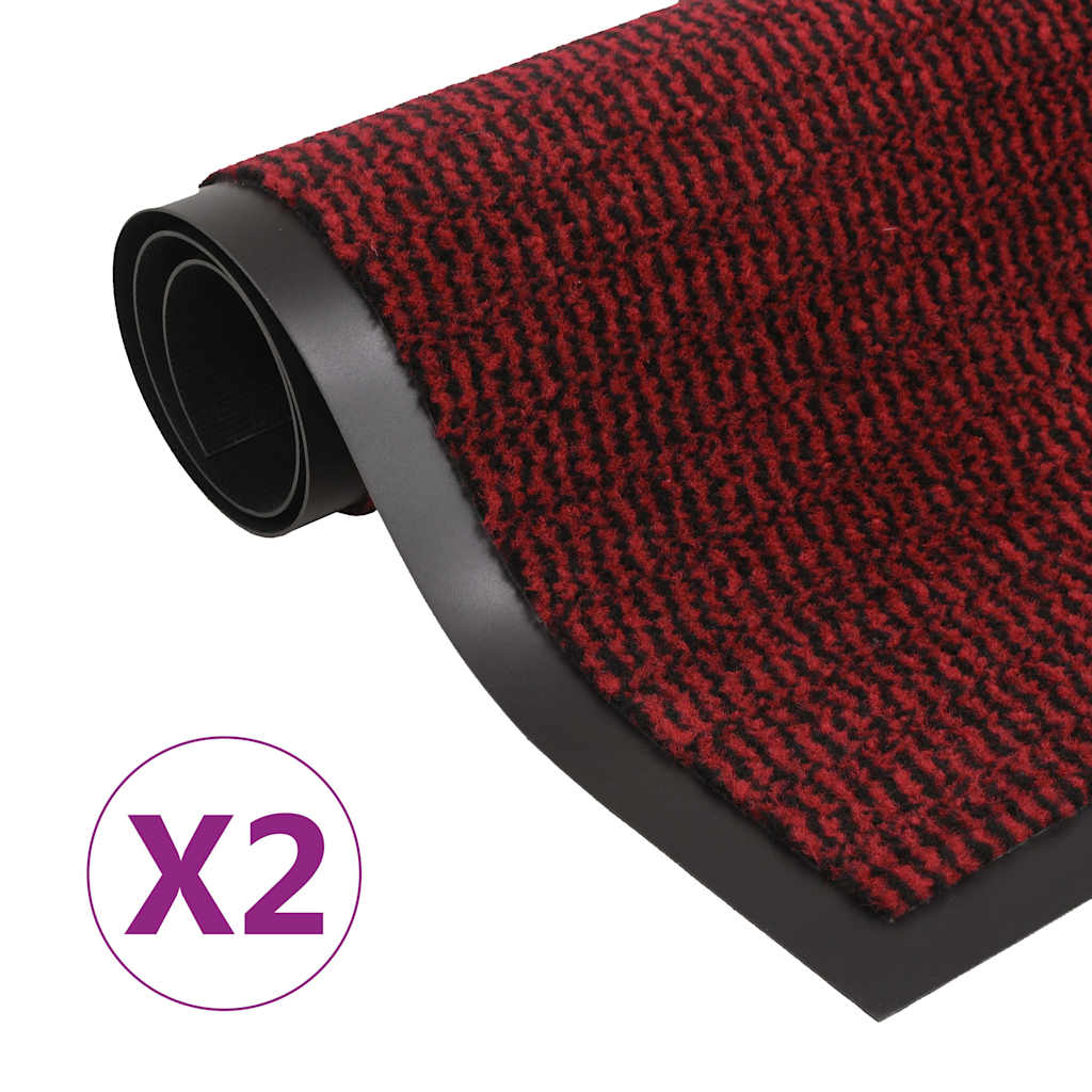 vidaXL Dust Control Mats Rectangular Tufted 2 pcs