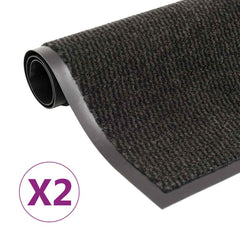 vidaXL Dust Control Mats Rectangular Tufted 2 pcs