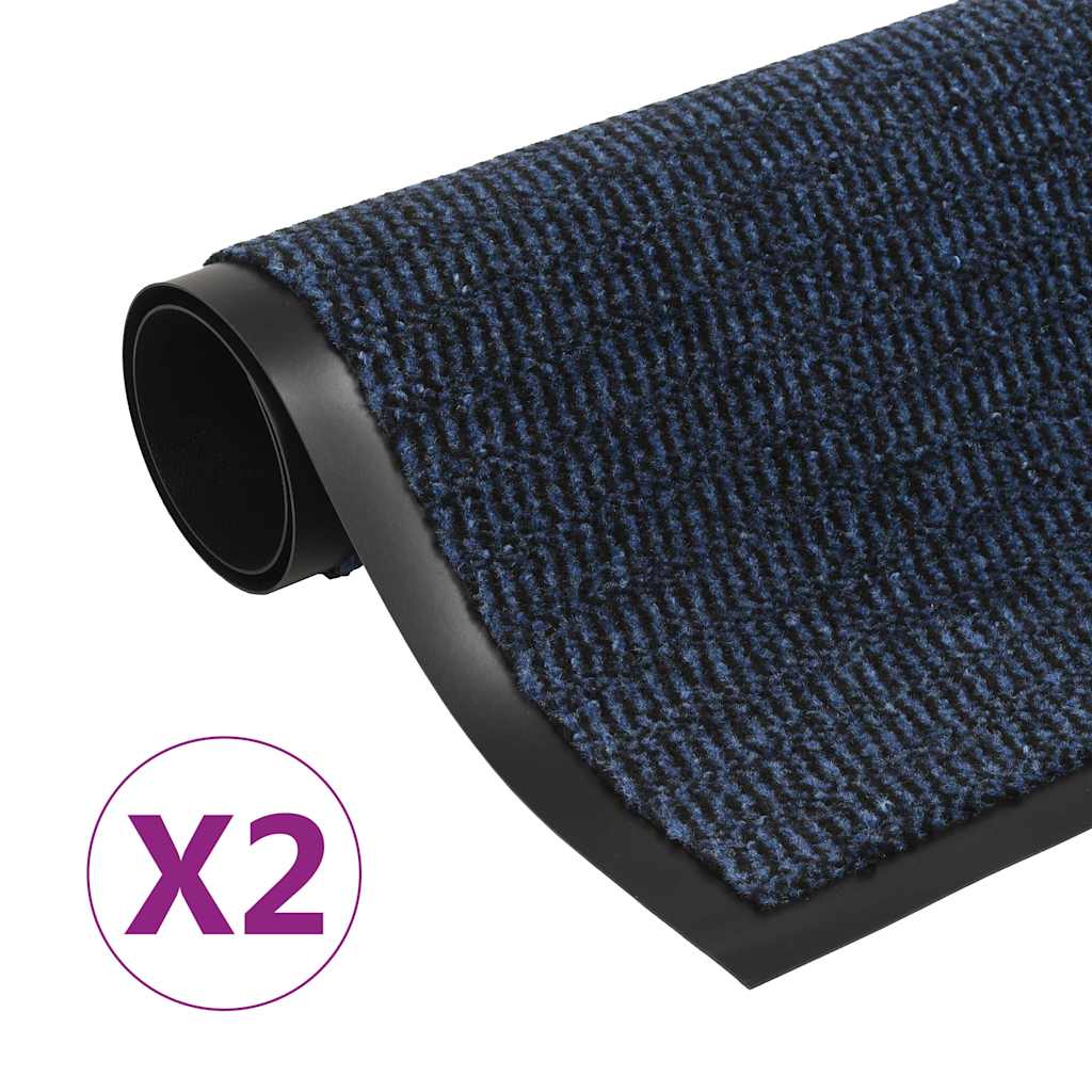 vidaXL Dust Control Mats Rectangular Tufted 2 pcs