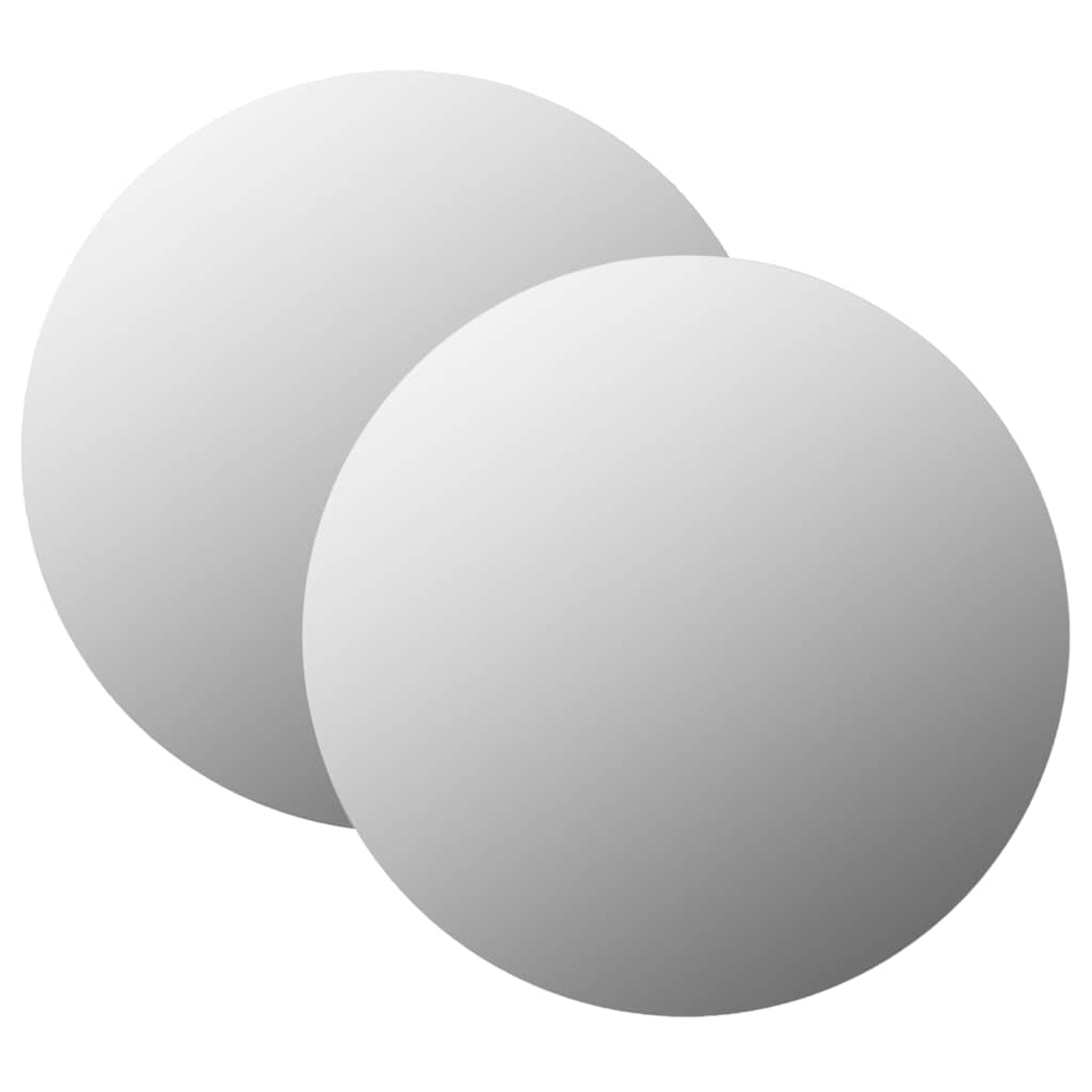 vidaXL Wall Mirror | Set of 2 | Transparent | Glass | 70 cm diameter 1