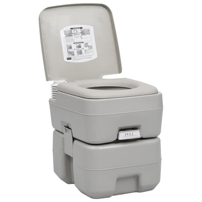 Portable Camping Toilet Grey 20+10 L