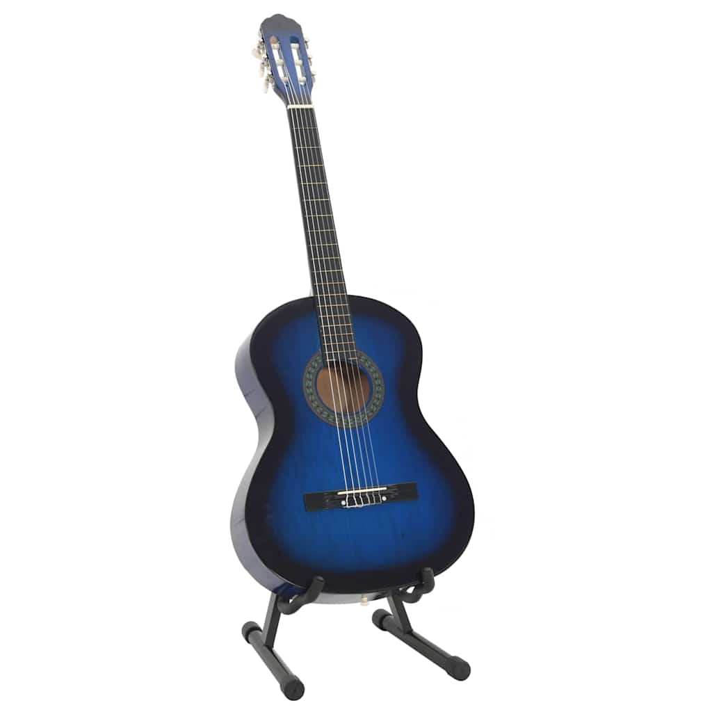 8 Piece Classical Guitar Beginner Blue 4/4 39