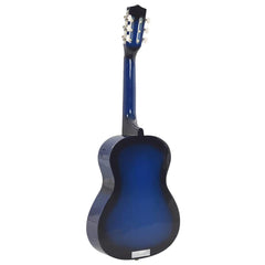 vidaXL 8 Piece Classical Guitar Beginner Set Blue 3/4 36" 6