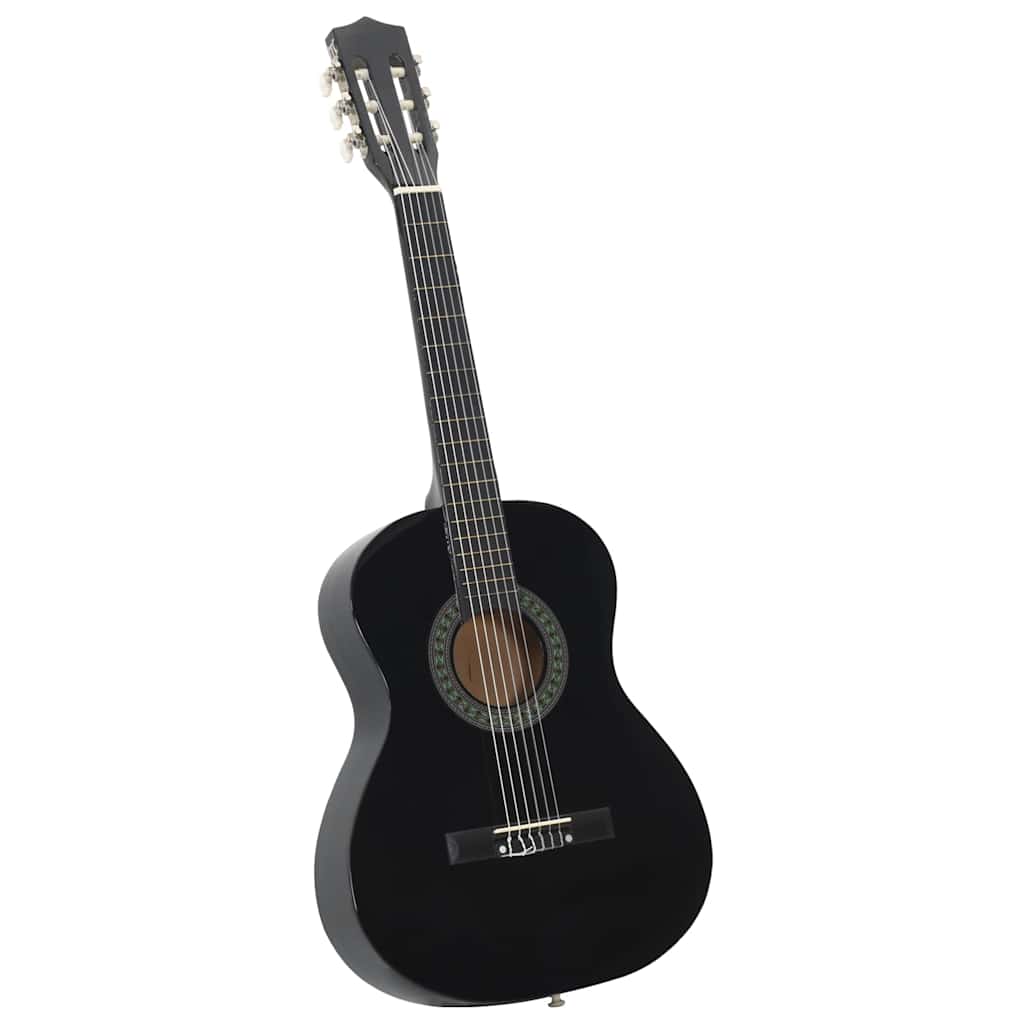 8 Piece Classical Guitar Beginner Black 3/4 36