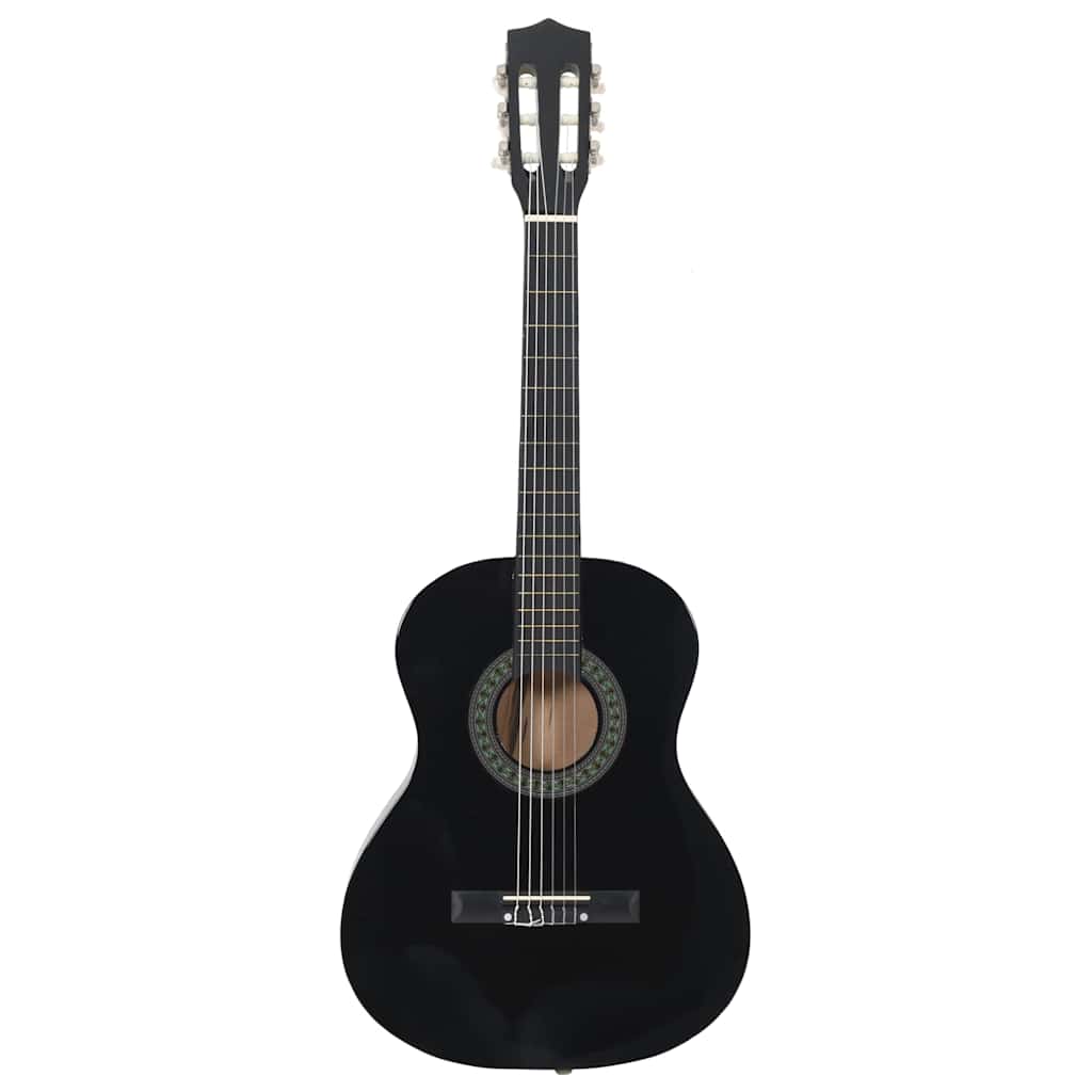 8 Piece Classical Guitar Beginner Black 3/4 36