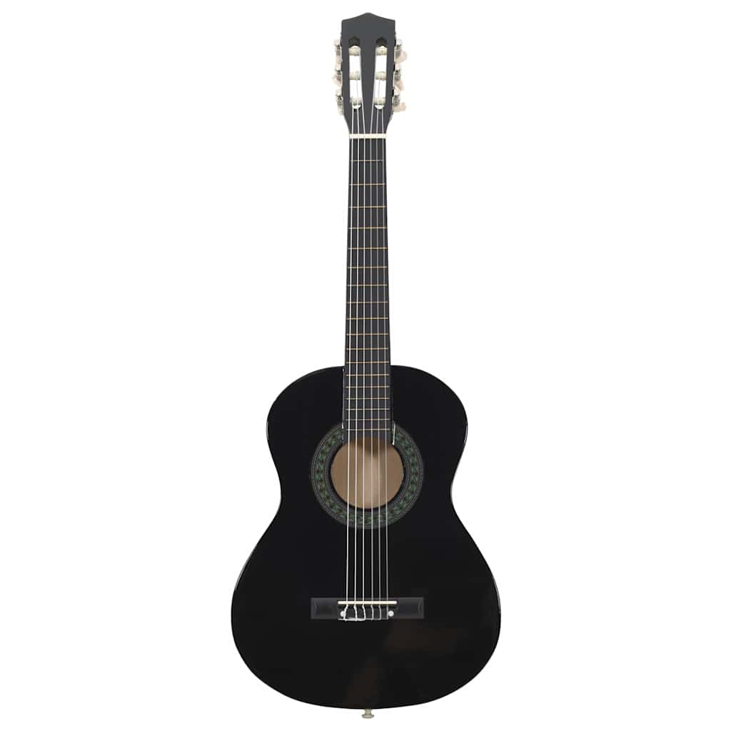 8 Piece Classical Guitar Beginner Black 1/2 34