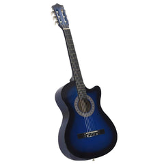 vidaXL 12 Piece Western Classical Guitar Set with 6 Strings Blue 38 3