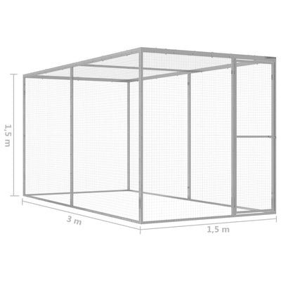 Cat Cage 3x1.5x1.5 m Galvanised Steel