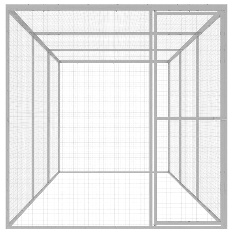 Cat Cage 4.5x1.5x1.5 m Galvanised Steel