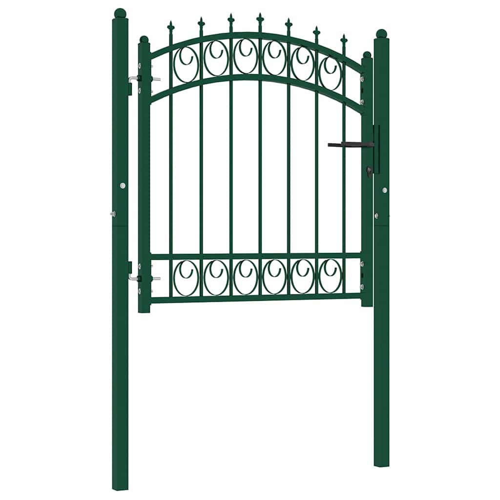 Fence gates EMMEN 104 x 97 cm Lockable Powder-coated steel Green 103 x 97 cm