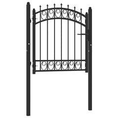 Fence gates EMMEN 104 x 97 cm Lockable Powder-coated steel Black 103 x 97 cm