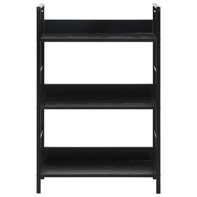 3-Layer Book Shelf Black 60x27.6x90.5 cm Engineered Wood