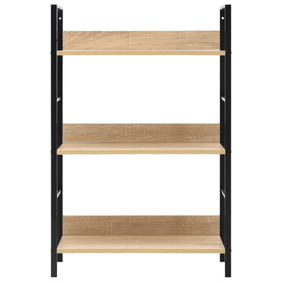 3-Layer Book Shelf Oak 60x27.6x90.5 cm Engineered Wood