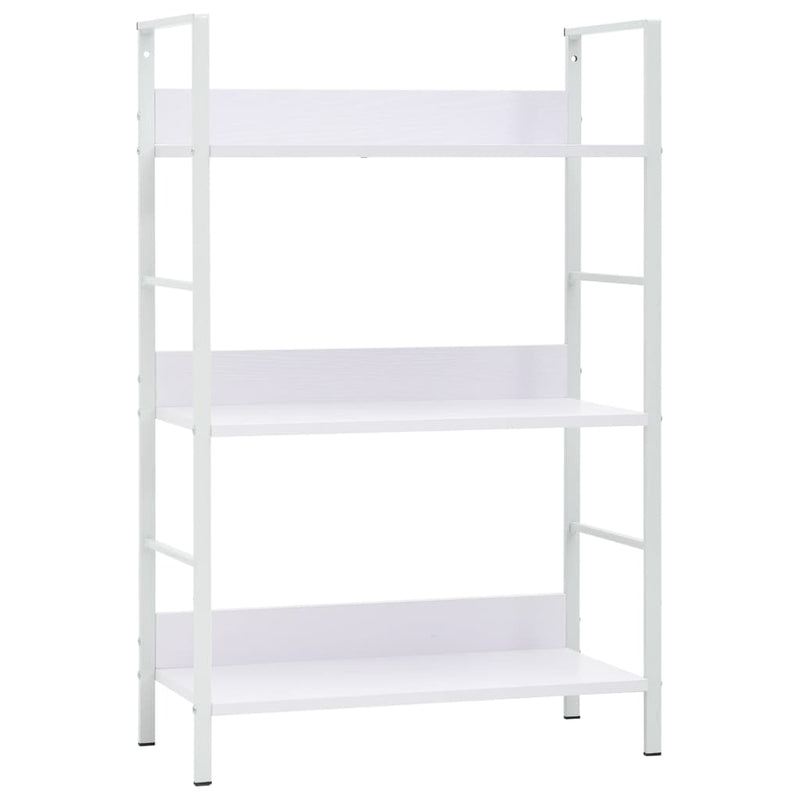 3-Layer Book Shelf White 60x27.6x90.5 cm Engineered Wood