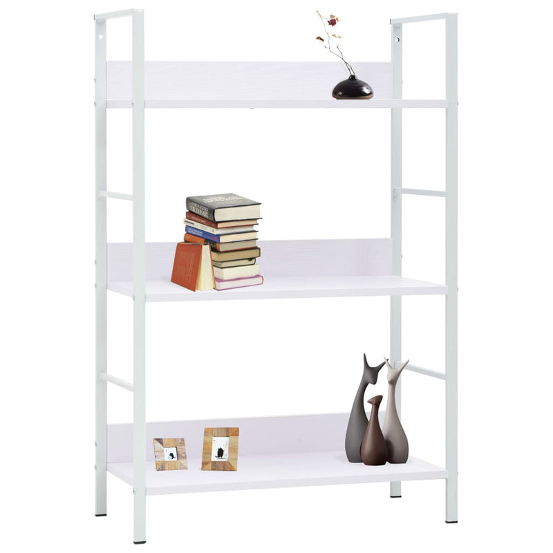 3-Layer Book Shelf White 60x27.6x90.5 cm Engineered Wood