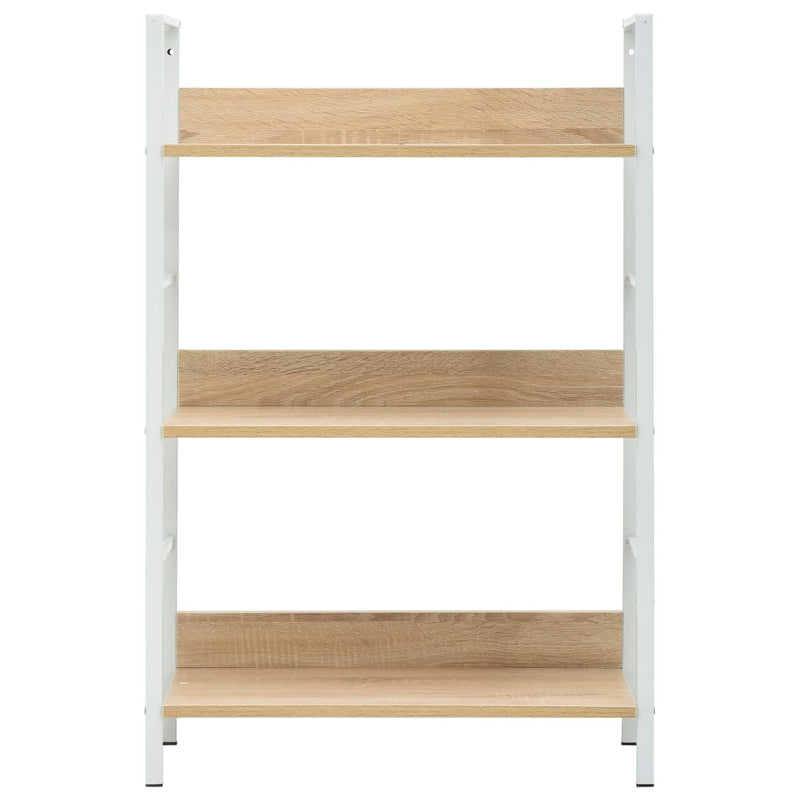 3-Layer Book Shelf Oak 60x27.6x90.5 cm Engineered Wood