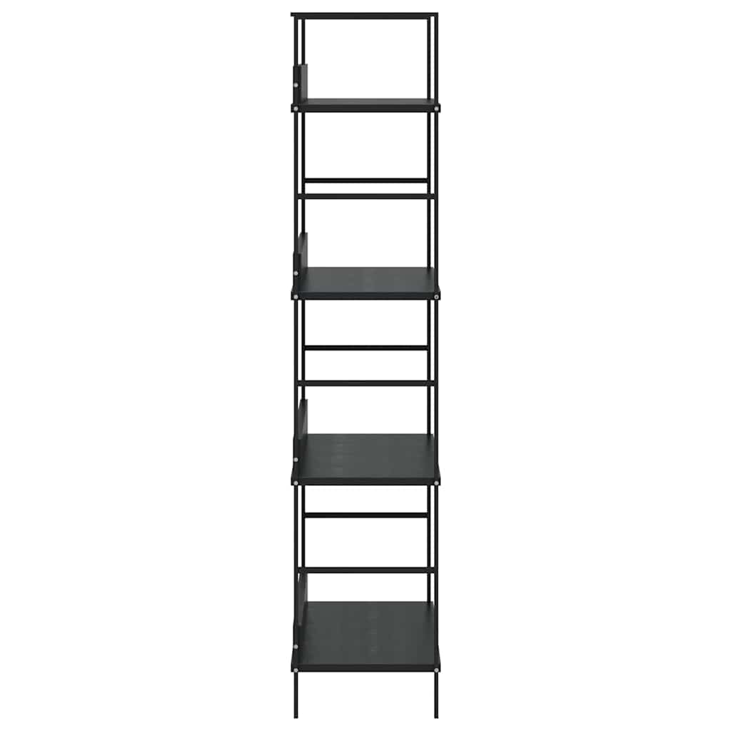 vidaXL Shelf Cabinet | Black | Engineered Wood, Steel | Medium | Shelf Cabinet 6