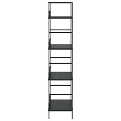 vidaXL Shelf Cabinet | Black | Engineered Wood, Steel | Medium | Shelf Cabinet 6