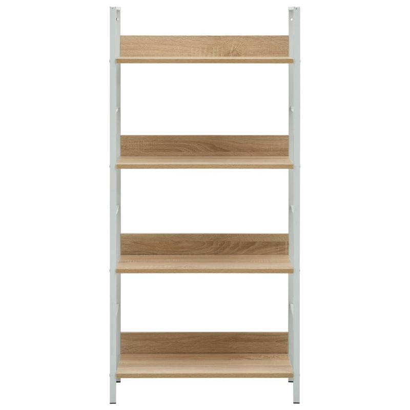 4-Layer Book Shelf Oak 60x27.6x124.5 cm Engineered Wood