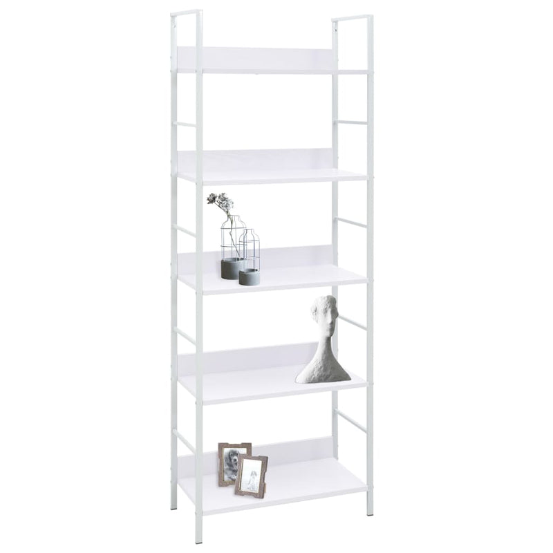 5-Layer Book Shelf White 60x27.6x158.5 cm Engineered Wood