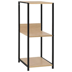 vidaXL Small Straight Book Shelf Black and Oak 33.5x39.6x79.7 cm 2
