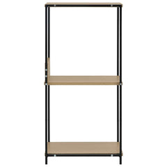 vidaXL Small Straight Book Shelf Black and Oak 33.5x39.6x79.7 cm 4