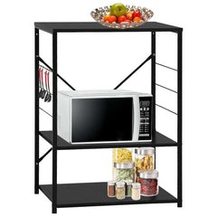 vidaXL Microwave Cabinet Black 60x39.6x79.5 cm Engineered Wood 1