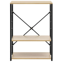 vidaXL Microwave Cabinet Black and Oak 60x39.6x79.5 cm Engineered Wood 3