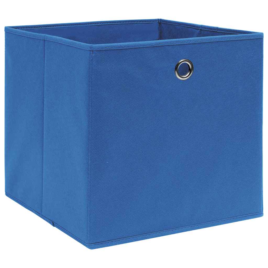 vidaXL Storage Box | Set of 10 | Blue | Non-woven fabric (100% polyester) 2