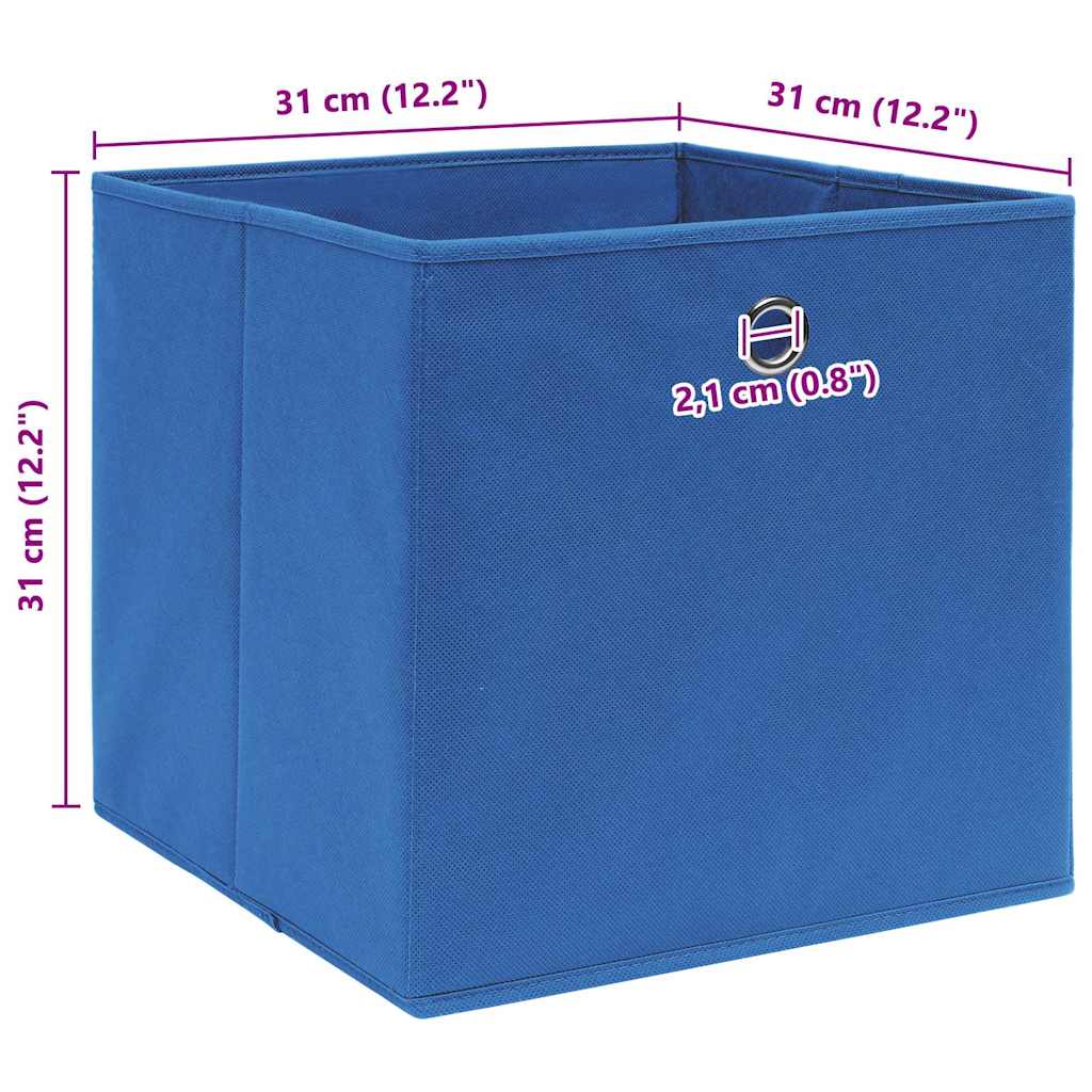 vidaXL Storage Box | Set of 10 | Blue | Non-woven fabric (100% polyester) 5