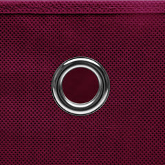 vidaXL Storage Box | Set of 10 | Dark Red | Non-woven fabric (100% polyester) 5
