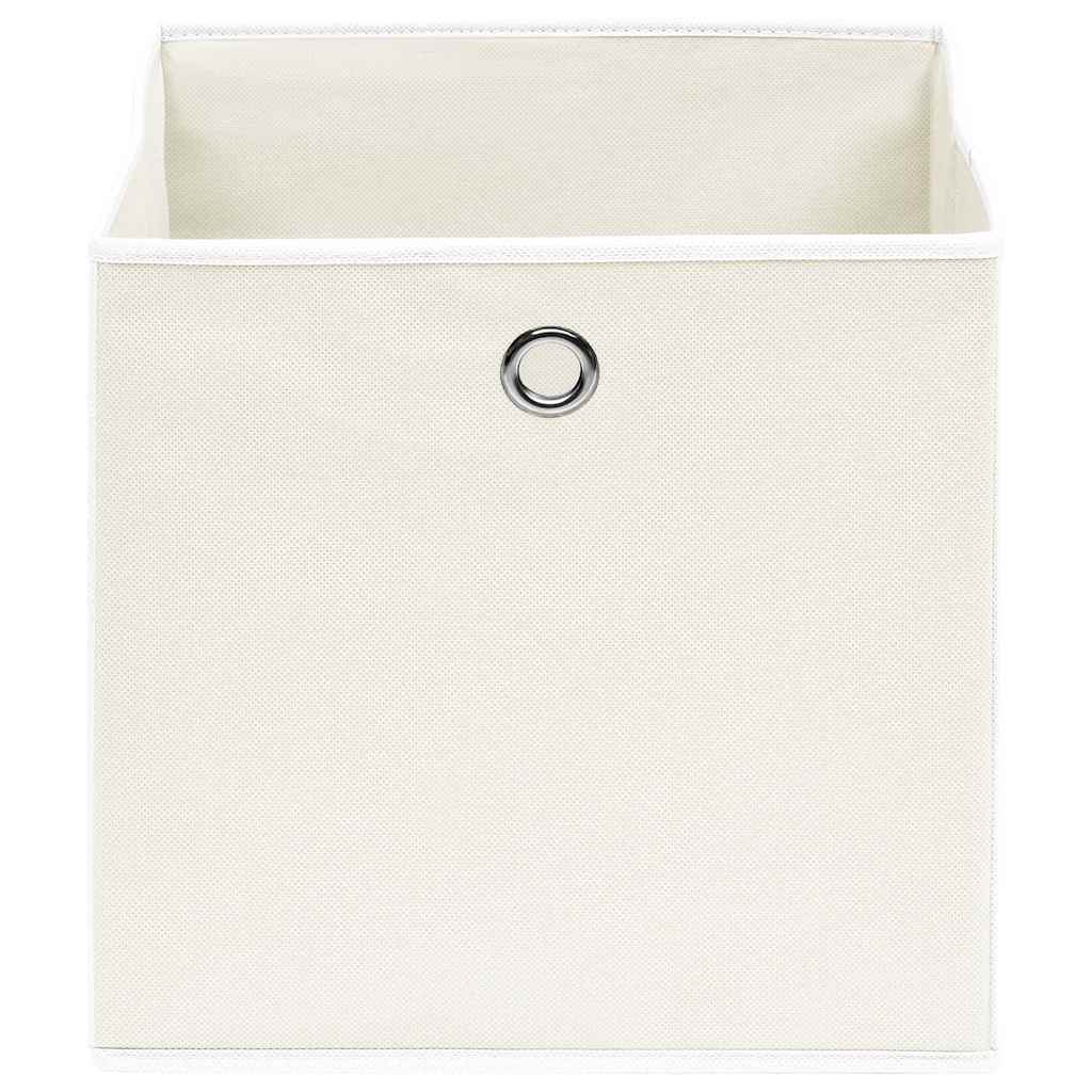 vidaXL Storage Box | Set of 10 | White | Non-woven fabric (100% polyester) 3
